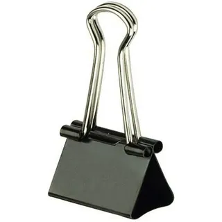 Alco Foldbackklammern schwarz 12 Stück