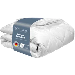 XDream Winterbettdecke | 135 x 200 cm | XDREAM Pure | warme Duo-Steppdecke | Weiß