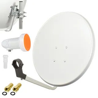 HD Digitale Sat Anlage 50cm Spiegel Schüssel + TechniSat Single LNB 4K h Camping