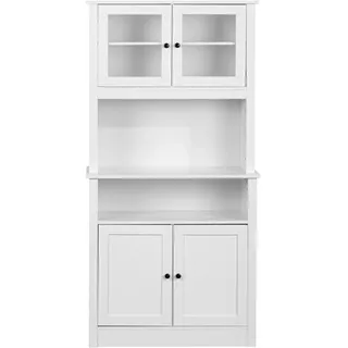 Mid.you Buffet, Weiß, Holzwerkstoff, 2 Fächer, 80x161x44 cm, Esszimmer, Anrichten