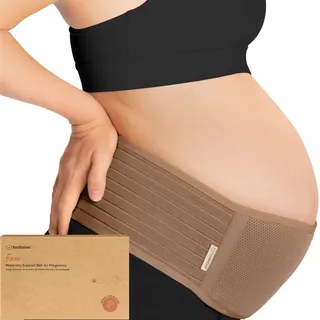 KeaBabies Schwangerschaft Bauchgurt für Schwangere - 1-Pack, Weiches und Atmungsaktives Schwangerschaftsgürtel, leicht verstellbarer Bauchband für den Rücken, Beckenstütze, bequem (Warm Tan, M/L)