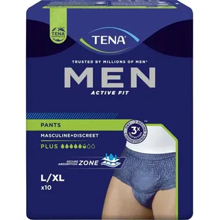 TENA Men Act.Fit Inkontinenz Pants Plus L/XL blau 10 st
