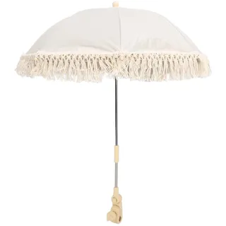 Kinderwagen Sonnenschirm, Sonnensicherer Baby Sonnenschirm Im Boho Stil mit Verstellbarer Klemme, Faltbarer Sonnenschutz, Wasserdichter Regenschirm für Kinderwagen,