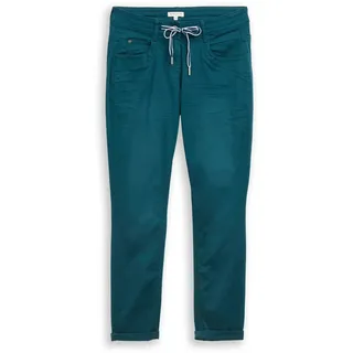 Tom Tailor Damen Tapered Relaxed Hose, grün, Uni, Gr. 34/28
