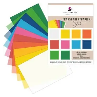 Marpa-Jansen Transparentpapier 484.610-00, A4, 10 Farben sortiert, 200g/m2, 20 Blatt