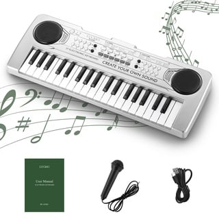 LUCMO 37 Tasten Keyboard,Tastatur Klavier für Kinder Digital Piano Elektronische Digital Klavier Piano mit Mikrofon Für Kinder Geschenk ideal für Kinder und Einsteiger