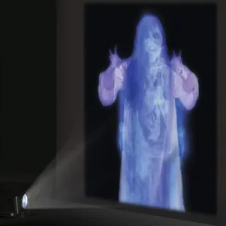 Rückprojektionsleinwand Für Weihnachts- Und Halloween-videos Im Virtuellen Fenster