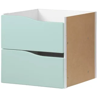IKEA KALLAX Einsatz mit 2 Schubladen 33 x 33 cm Weiß