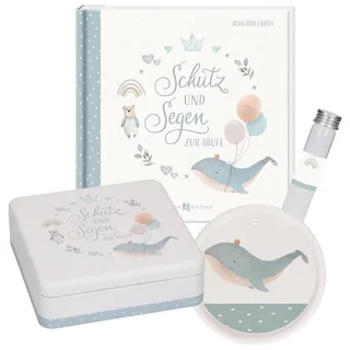 Butzon & Bercker Geschenkset - Schutz und Segen zur Taufe blau