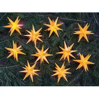 GURU-SHOP Sternenkette, Lichterkette mit 10x LED Adventsstern, Außenstern, Weihnachtsste