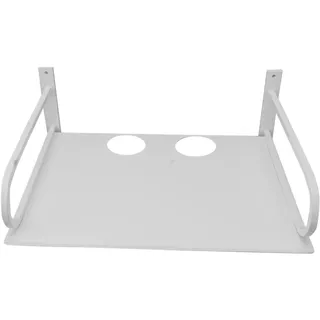 OPPWONG Projektorregal, Projektorhalter Projektor Wandmontage Dicke Fade Foating Projector Shelf Metall Wall Mounted Projector Regal Rundete Kanten für TV -Boxen (Black) (White)