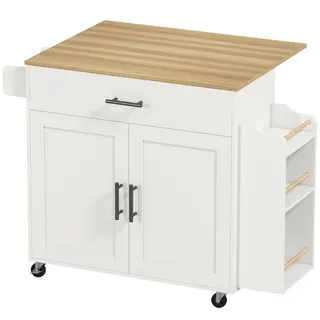 Homcom Kücheninsel Weiß