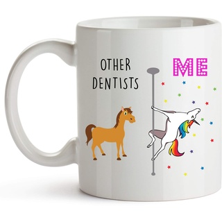 YouNique Designs Einhorn-Tasse, Zahnarzt-Geschenk für Zahnarzt, 325 ml, zahnärztliche Geschenke für Frauen, Zahnarzt-Kaffeetasse, Zahnarzt-Kaffeetasse, Zahnarzt-Kaffeetasse