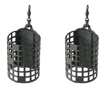 OUTDOORDINO Mivardi Feederkorb rund 2er-Set - Futterkorb Angeln - Futterkörbe - Feeder Futterkorb - Futterspirale - Method Feeder Korb 25 g bleifrei (20g)