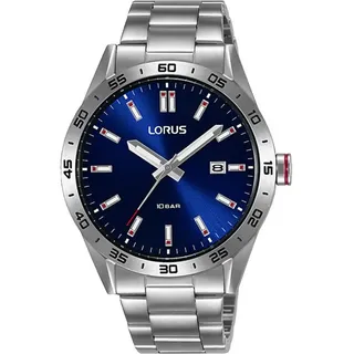 Lorus Herren Analog Quarz Uhr mit Metall Armband RH961NX9, Silber