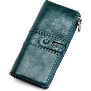 MODFU Damen Geldbörse RFID Blocking große Kapazität Clutch Wallet Halter Organizer Damen Blau - Blau