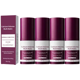Calcium Multi Balm, Anti-Aging and Firming Korean Skincare Stick,Volumen-Faltenkernstift, Feuchtigkeitsstift für Trockene, Empfindliche Haut, Multi Collagen Balm für Augen Hals Gesicht