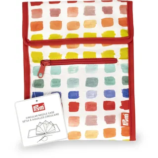 Prym 57252 Circular Knitting Needle Case Folder Rundstricknadeletui, Regenbogen-Specks