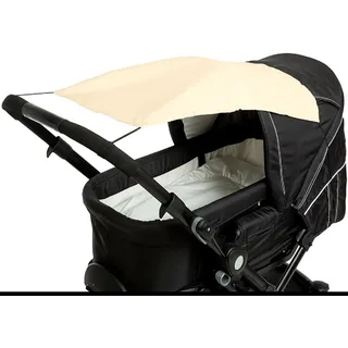 Sonnensegel mit UV-Schutz 50+ universal Sonnenverdeck für Kinderwagen Baby Sonnenschutz (Beige)