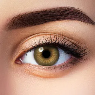 Aricona Farbige Kontaktlinsen mit Stärke, Honig-Braun, -3,00 Dioptrien, Brillante Augenfarbe & klare Sicht mit den natürlichen Farblinsen für Brillenträger mit Premium Hydrogel