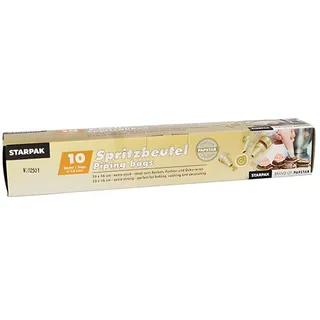 Papstar Starpak Spritzbeutel 1,8 l 46 cm x 23 cm transparent inkl. 3 Spritztüllen