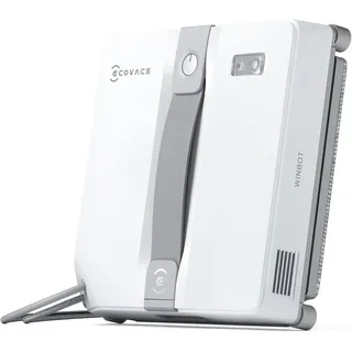 Ecovacs WINBOT Mini Fensterputzroboter, kompaktes Design, Doppel-Düsen mit Ultraschall-Zerstäubung, 9-Stufen-Schutzsystem, intelligente Pfadplanung, 3 Reinigungsmodi, Anti-Rutsch-System, Grau