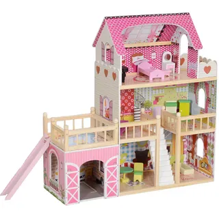 aiyaplay Puppenhaus, Rosa, 114,5L x 32B x 92,1H cm,