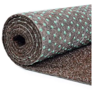 Carpeto Rugs Kunstrasen Balkon Teppich Wasserfest - Kunstrassenteppich Outdoor - Rasenteppich Balkon Meterware mit Noppen - Kunstgras Balkonteppich - Braun 100 x 100 cm