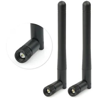 Eightwood 2.4G WiFi Antenne 3dBi Omni WLAN Antenne SMA Stecker 10.8CM 2PCS für Wirelesse WiFi Router Bluetooth PC Motherboard MEHRWEG