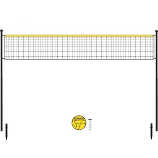 Power Shot Volleyball-Set 6m - mit Pfosten, Netz, Ball und Pumpe