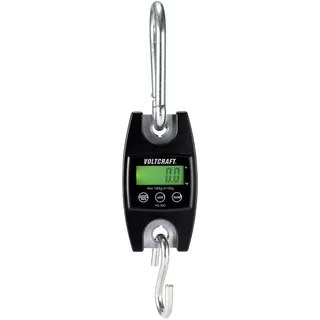 VOLTCRAFT HS-100 Hängewaage HS-100 Wägebereich (max.) 100 kg Ablesbarkeit 100 g batteriebetrieben Schwarz