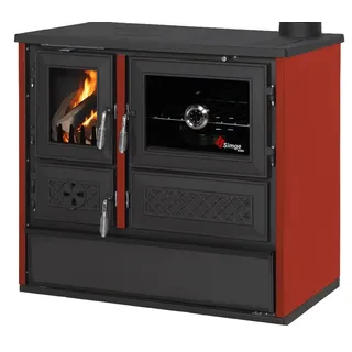 simgesoba Küchenofen Holzherd 802 - BELLA bordeaux - 9,12 kW