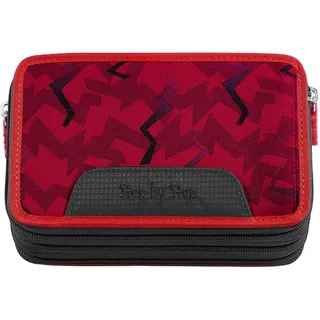 Step by Step XXL-Mäppchen „Monster Truck Rocky“, 43-teilig, rot, mit Schreibutensilien vorbestückt, für Jungen ab der 1. Klasse, Ordnung im Schulranzen, passend zum Schulranzen