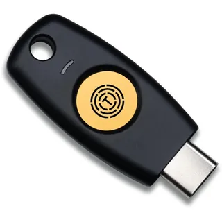 FIDO2 U2F Sicherheitsschlüssel Passkey – Zwei-Faktor-Authentifizierung (2FA) USB-Key mit PIN + Touch (ohne Biometrie), USB-C, TrustKey T120