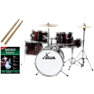 XDrum Junior Pro Kinder Schlagzeug Red inkl. Schule