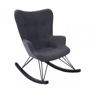 KAWOLA Schaukelstuhl Fredy Schaukelsessel Stoff dunkelgrau