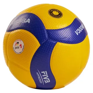 Mikasa Volleyball V300W-DVV1 Spielball, Gelb
