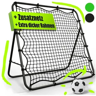 Bentson Rebounder Fußball Rebounder Kinder Und Profis Mit Ersatznetz schwarz 150 cm x 150 cm
