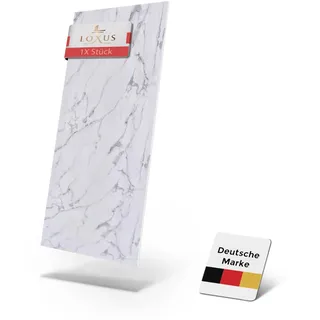 LoXus-Wandpaneele Marmoroptik –PVC Wandverkleidung–küchenrückwand -120x60cm- Duschrückwand & Küchenrückwand –Wasserfeste 3D Deko Paneele für Bad,Dusche, Küche (Calacatta, 1 X Panel)