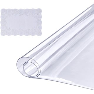 Vevor Tischfolie Tischschutz Transparent 1,5 mm Dicke, Tischschutz-Folie PVC 457 x 925,4 mm Rechteckige Tischdecke Tischfolie Abwaschbar Verschleißfest Hitzebeständig wasserdichte Tisch-Schutzfolie