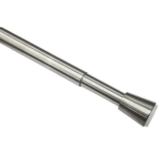GARDINIA Scheibenstange 1-läufig Ø 26 mm 90 - 140 cm Silber/Weiß