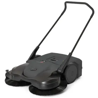 Steinbock Kehrmaschine Turbo elektrisch | 2-fache Schmutzaufnahme | 97 cm Kehrbreite | 4.100 m2/h Kehrleistung | 50 l Behälter | Anthrazitgrau | nasse/trockene Oberflächen | Handkehrmaschine