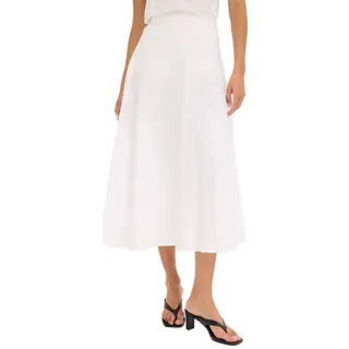 romantischer Damen Sommer-Rock weitschwingender Midi-Rock 925337 Weiß - 50