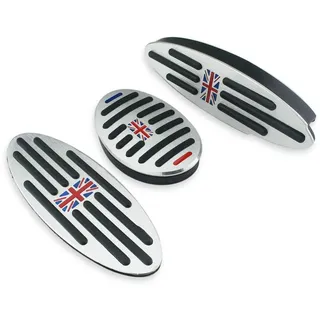 Heinmo Autogasbremse Kupplung Pedalfuß Pedalplatten Stufenfootrestabdeckung für Cooper R50 R52 R55 R56 R60 R61 F54 F55 F56 F60 Countryman Clubman Paceman Automatische Pedale Cover