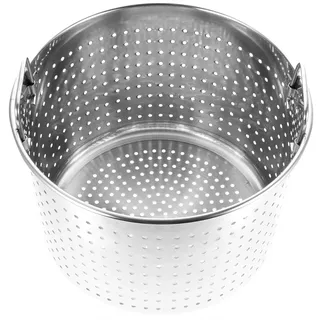 Flusskrebse Undichter Topf Brühe-Topf Sieb Einsatz Dämpfkorb Kochtopf Für Meeresfrüchte Rostfreier Stahl Siedekorb Mit Henkel Für Zuhause Küche Flusskrebs Kessel, 38cm