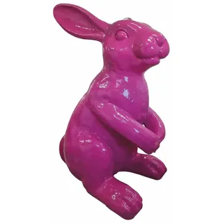Casa Padrino XXL Deko Skulptur Hase / Osterhase Lila 230 cm - Riesige Garten Figur