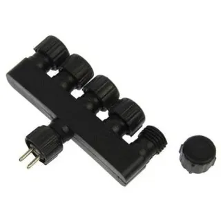 Schego Verteiler 5fach Stecker auf Buchse für Niedervolt Stecksystem IP44 2-Polig schegoLUX SCHEGO 345
