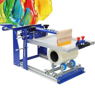 Zylindrische Siebdruckpresse, Zylinder-Siebdruckmaschine, 3,15 Zoll/80 mm, gebogene Siebdruckmaschine zum Bedrucken von Tassen, Stiften, Tassen, Flaschen