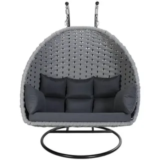 Home Deluxe Hängesessel Cadeira 2-Sitzer Hellgrau
