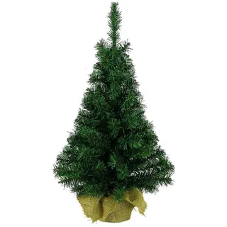 Decoris Mini Weihnachtsbaum im Jute Sack 60 cm